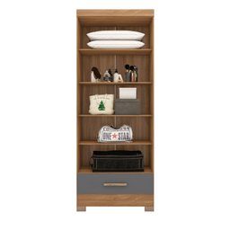 Guarda Roupa 100% MDF 2 Portas 1 Gaveta Smart Plus Espresso Móveis Bege/Cinamomo/Chumbo - 5