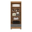 Ver imagem 5 de Guarda Roupa 100% MDF 2 Portas 1 Gaveta Smart Plus Espresso Móveis Bege/Cinamomo/Chumbo