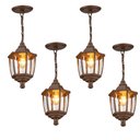 Ver imagem 3 de Kit 4 Luminárias Teto Pendente Bivolt 47cm E27 Marrom Dital Heritage Área Interno Externo Varanda