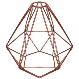 Cupula de Aramado Diamante Cobre para Pendente e Abajur G - 1