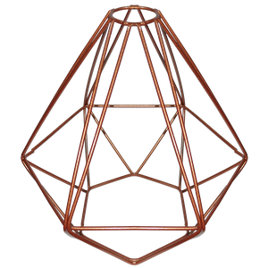 Cupula de Aramado Diamante Cobre para Pendente e Abajur G