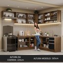 Ver imagem 6 de Armário de Cozinha Completa de Canto 469cm Rustic/Preto Glamy Madesa 01