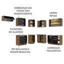 Ver imagem 5 de Armário de Cozinha Completa de Canto 469cm Rustic/Preto Glamy Madesa 01