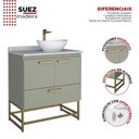 Ver imagem 4 de Gabinete para Banheiro Com Tampo de Granito 80cm Suez 