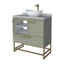 Ver imagem 2 de Gabinete para Banheiro Com Tampo de Granito 80cm Suez 