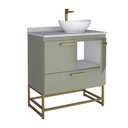 Ver imagem 5 de Gabinete para Banheiro Com Tampo de Granito 80cm Suez 