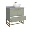 Gabinete para Banheiro Com Tampo de Granito 80cm Suez  - 7