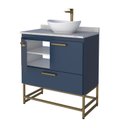 Ver imagem 2 de Gabinete para Banheiro Com Tampo de Granito 80cm Suez 