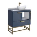 Ver imagem 5 de Gabinete para Banheiro Com Tampo de Granito 80cm Suez 