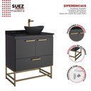 Ver imagem 6 de Gabinete para Banheiro Com Tampo de Granito 80cm Suez 