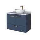 Ver imagem 3 de Gabinete para Banheiro Suspenso Com Tampo de Granito 80cm Suez 