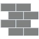 Ver imagem 1 de Pastilha Adesiva 3d Alto Relevo Decorativa Lorben Lavável Resinada Azulejo Cinza com Rejunte Branco