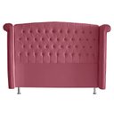 Ver imagem 3 de Kit de Quarto Cabeceira de Cama Box e Calçadeira Baú Toquio Casal Queen 160 Cm Suede Rosa Bebê Eli M
