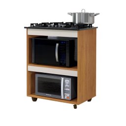 Balcão para Cooktop 5 Bocas Nature com Off White Turim - Kaiki - 1
