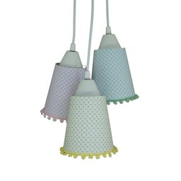 Lustre Pendente Pompom Candy Colors Infantil Arabescos - 1