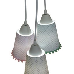 Lustre Pendente Pompom Candy Colors Infantil Arabescos - 4