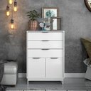 Ver imagem 1 de Cômoda 3 Gavetas 2 Portas 1112 Carraro - Branco