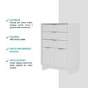 Ver imagem 3 de Cômoda 3 Gavetas 2 Portas 1112 Carraro - Branco