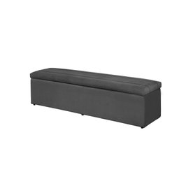 Calçadeira Baú 138 cm Suede Cinza - 1