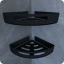 Ver imagem 6 de Kit 2 Suportes Porta Shampoo para Banheiro de Canto Inox Preto