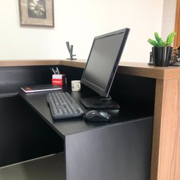 Balcão para Escritório Atendimento Recepção em L - 8