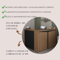 Balcão para Escritório Atendimento Recepção em L - 17