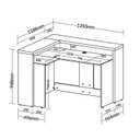 Ver imagem 5 de Balcão para Escritório Atendimento Recepção em L Preto/Nogal com Artany