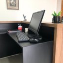 Ver mais imagens de Balcão para Escritório Atendimento Recepção em L Preto/Nogal com Artany