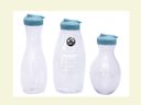 Ver imagem 3 de Kit 3 Garrafas Cristal Jarra Formatos Diferentes Suco Água Azul