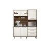 Kit de Cozinha Compacta Mauí c/ 4 Portas e 3 Gavetas 160cm Evora/Off White - nicioli - 1