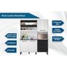 Kit de Cozinha Compacta Mauí c/ 4 Portas e 3 Gavetas 160cm Evora/Off White - nicioli - 2