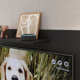 Painel para Tv Smart 32 Polegadas com Nicho Prateleira Sala Quarto Star - Preto - 4