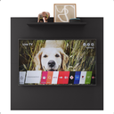 Ver imagem 1 de Painel para Tv Smart 32 Polegadas com Nicho Prateleira Sala Quarto Star - Preto