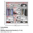 Ver imagem 3 de Guarda Roupa Casal 3 Portas de Correr com Espelho Confo 190 cm Branco Absoluto Zanz
