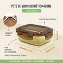 Ver imagem 5 de Pote de Vidro Hermético Marrom Tamanho Pequeno Jacki Design
