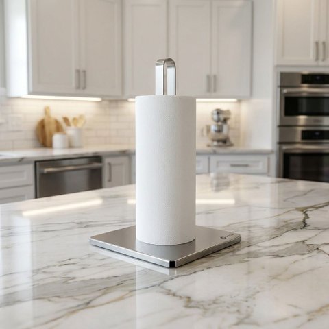 Porta Papel Toalha Vertical Luxo em Inox Premium com Base Antiderrapante - Cozix