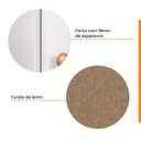 Ver imagem 7 de Guarda Roupa Planejado 1 Porta Americana Direita com 6 Prateleiras Hera CabeCasa MadeiraOriginals Branco/Algodão/Marrom