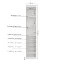 Ver imagem 3 de Guarda Roupa Planejado 1 Porta Americana Direita com 6 Prateleiras Hera CabeCasa MadeiraOriginals Branco/Algodão/Marrom