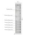 Ver imagem 2 de Guarda Roupa Modulado 1 Porta Americana Direita com 6 Prateleiras Hera CabeCasa MadeiraOriginals