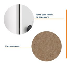 Guarda Roupa Modulado 1 Porta Americana Direita com 6 Prateleiras Hera CabeCasa MadeiraMadeira - 6