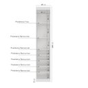Ver imagem 2 de Guarda Roupa Modulado 1 Porta Americana Esquerda com 6 Prateleiras Hera CabeCasa MadeiraOriginals