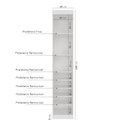 Ver imagem 2 de Guarda Roupa Modulado 1 Porta Americana Esquerda com 6 Prateleiras Hera CabeCasa MadeiraOriginals