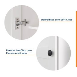 Guarda Roupa Modulado 1 Porta Americana Esquerda com 6 Prateleiras Hera CabeCasa MadeiraMadeira - 5