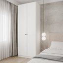 Ver imagem 1 de Guarda-Roupa Planejado 2 Portas Americanas com Cabideiro e 2 Gavetas Hera CabeCasa MadeiraOriginals Branco/Algodão