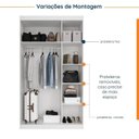 Ver imagem 3 de Guarda Roupas Planejado 3 Portas Americanas Hera CabeCasa MadeiraOriginals Branco/Algodão