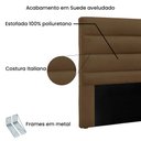Ver imagem 4 de Cabeceira Vera para Cama Box King Estrutura Mdf-mdp Estofada em Suede Caramelo Loja Sheep