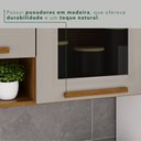 Ver imagem 7 de Armário Aéreo 3 Portas Vidro Fumê Bella Branco/Cinamomo/Off White