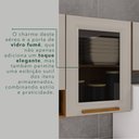 Ver mais imagens de Armário Aéreo 3 Portas Vidro Fumê Bella Branco/Cinamomo/Off White