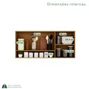 Ver imagem 5 de Armário Aéreo 3 Portas Vidro Fumê Bella Branco/Cinamomo/Off White