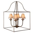 Ver imagem 1 de Lustre Rustico Branco Com Cúpula algodão Para Quarto E Sala Libertas Rosas Artesanato Quadrado Doura